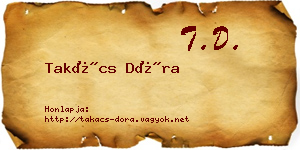 Takács Dóra névjegykártya