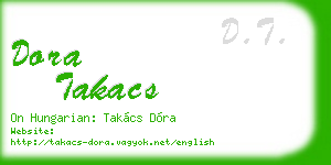 dora takacs business card