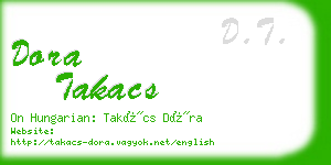 dora takacs business card